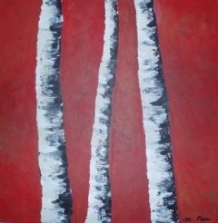 Birch on Red 2