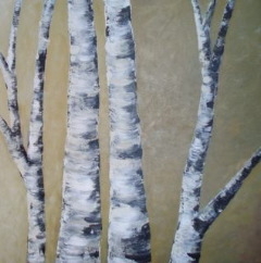 Birch on Yellow