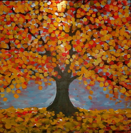 16"x16" The Cheerful Tree