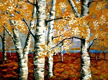 Gold Birch 30"x40"