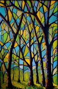 Stain Glass Forest 2,  2'x3'