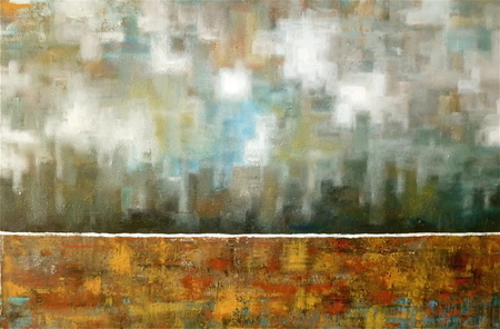 2'x3'  Abstract Skyline