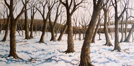 'Winter Tree Garden' 28"30"