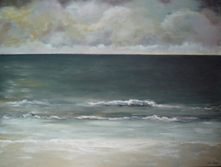 Waves Under Overcast Sky