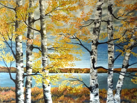 'Our Beautiful Birch'     3'x4'