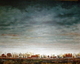 22"x30" Cityscape Under Dark Sky