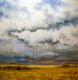 30"x30" Prairie Field  Under Conflicted Sky