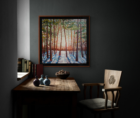 rustic room illuminated by morning sun